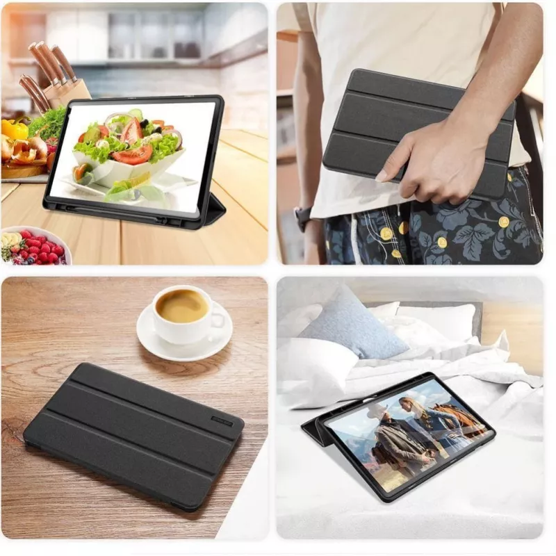 Dux Ducis Domo Series Foldable Case with Pencil Storage for Samsung Galaxy Tab S9 FE/S10 FE, Black