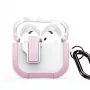 Dux Ducis PECP Series PC+TPU Cover with Hook for AirPods 4, White Pink