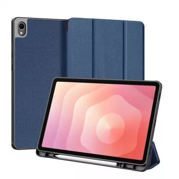 Dux Ducis Samsung Galaxy Tab S11 Domo Series Tri-fold Stand PU Leather Tablet Cover Blue