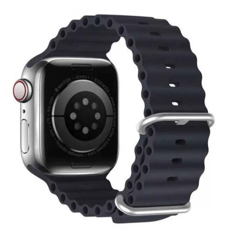 Dux Ducis Silicone Watch Strap for Apple Watch Series 8/7/6/5/4/3/2/SE (38/40/41mm) - Grey