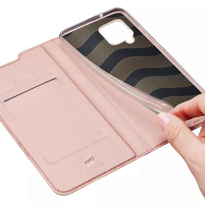 DUX DUCIS Skin Pro Flip Case for Samsung Galaxy A54 5G, Pink, PU Leather with Card Slot and Stand