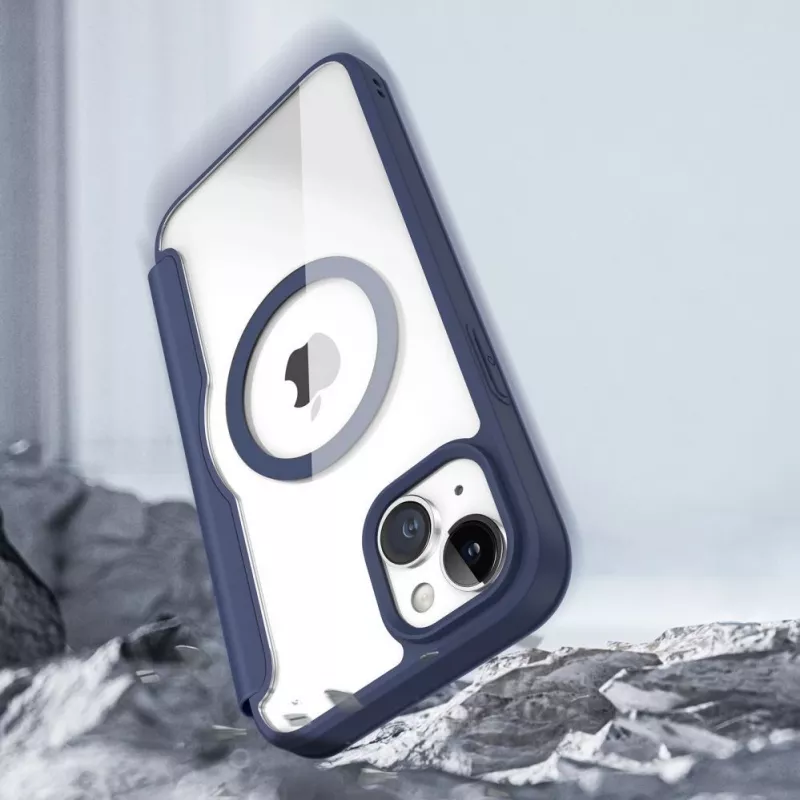 Dux Ducis Skin X Pro Magnetic Flip MagSafe Case for Apple iPhone 15 Plus - Blue