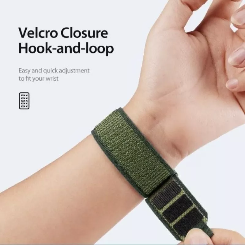 DUX DUCIS Sport Velcro Strap for Apple Watch 42/44/45/46/49mm Green