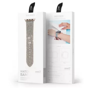 DUX DUCIS Stainless Steel Link Bracelet for Apple Watch Band 7/6/5/4/3/2/SE (41/40/38mm) Silver