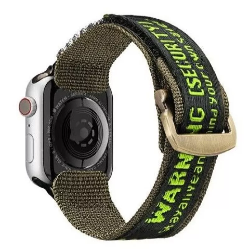 Dux Ducis Strap (Outdoor Version) for Apple Watch Ultra, SE, 8, 7, 6, 5, 4, 3, 2, 1 (49, 45, 44, 42 mm) Nylon Band Bracelet Black Green