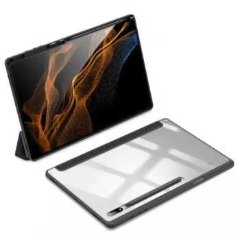 Dux Ducis Toby Armored Flip Smart Case for Samsung Galaxy Tab S8 Ultra with Stylus Holder Black