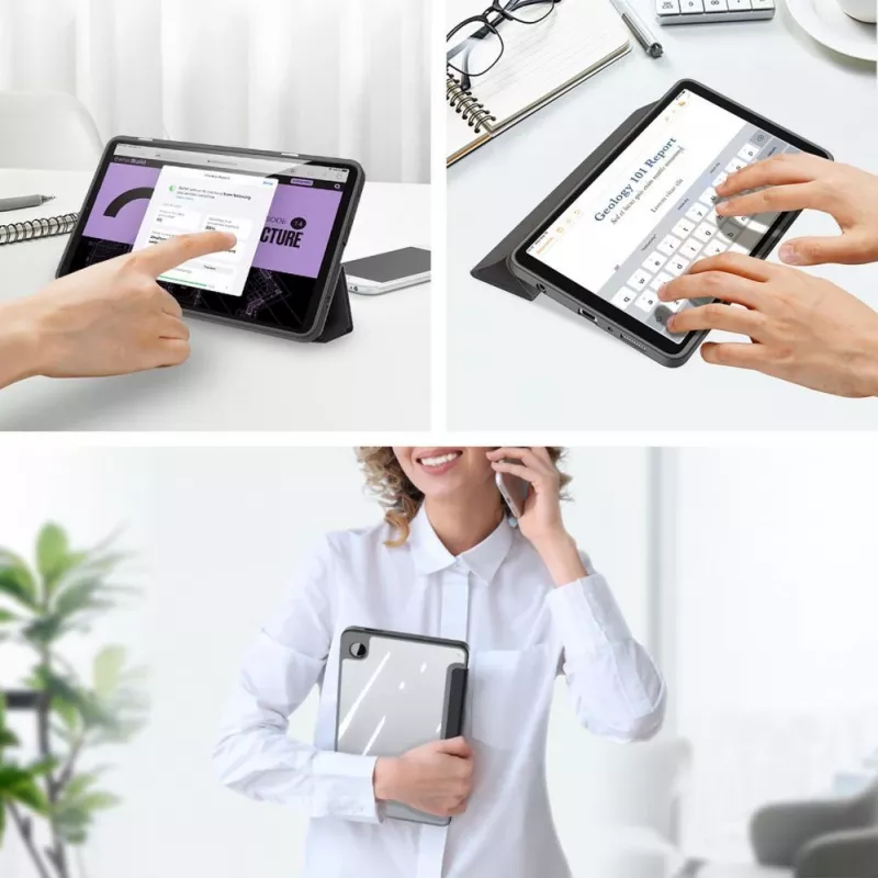 Dux Ducis Toby Folio Case with Flip Stand for Samsung Galaxy Tab A9 8.7 inch - Black