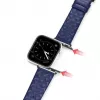 Dux Ducis Trap Leather Watch Band for Apple Watch 7/6/5/4/3/2/SE (45/44/42mm) Genuine Leather Bracelet Blue