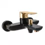 DVT554.5CMATZ Built-in Bathtub Mixer with Automatic Diverter, Matte Black/Gold