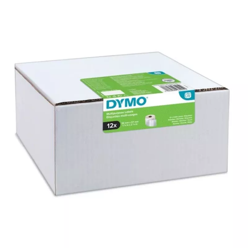 DYMO Authentic LabelWriter Large Address Labels 36mm x 89mm Clear, 2 Rolls of 130 (260 Labels)