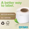 DYMO Authentic LabelWriter Large Address Labels 36mm x 89mm Clear, 2 Rolls of 130 (260 Labels)