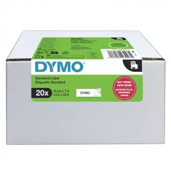 DYMO D1 Label Tape 9mm x 7m Black on White (10-Pack)