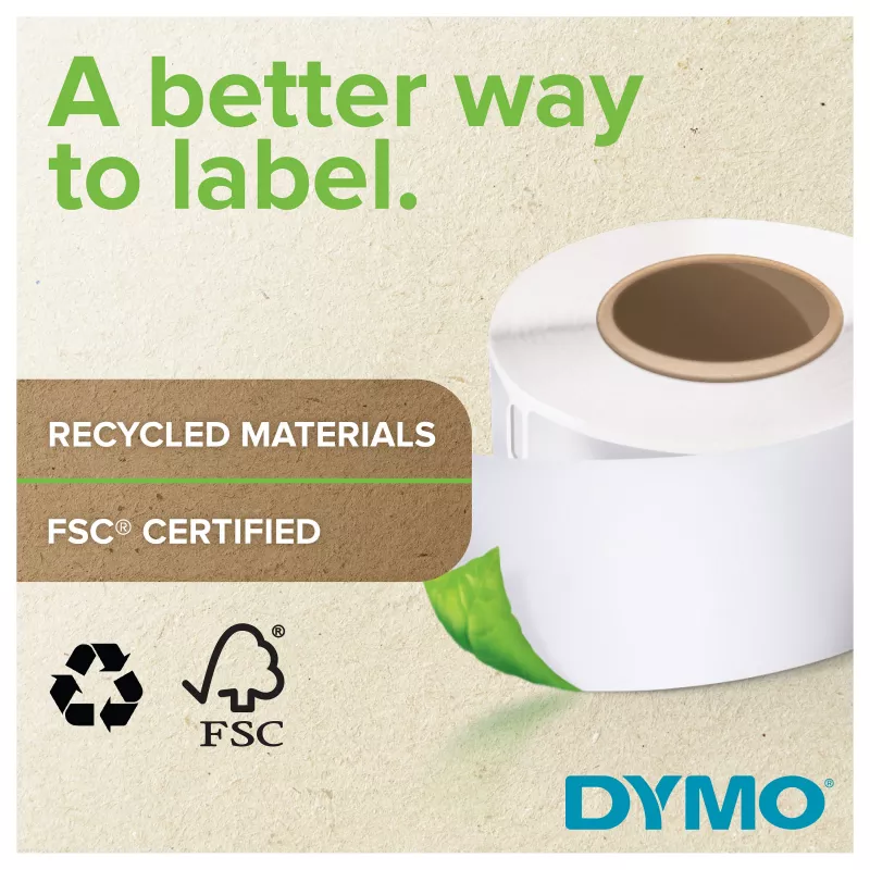 DYMO LabelWriter Address Labels 99010, 28x89 mm, White, 2 Rolls of 130