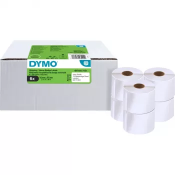 DYMO LabelWriter Shipping and Name Badge Labels, 54 x 101 mm, White, Permanent Adhesive, 220 Labels per Roll
