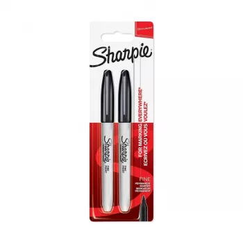 DYMO Sharpie Fine Point Permanent Marker Black (2-Pack)