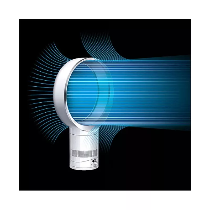 Dyson Cool CF1 Bladeless Tower Fan with Air Multiplier Technology, 10 Speeds, Oscillation, Remote Control, White/Silver