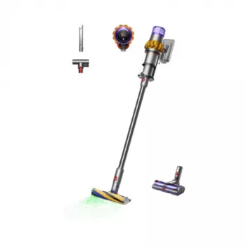 Dyson V15 Detect Absolute Cordless Stick Vacuum Cleaner, Stainless Steel, 240AW, LCD Display, 60min Runtime