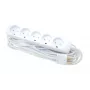 E-LINE Power Strip 5-Way White Earthed 5m