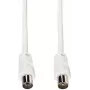 e+p HFT 1 Coaxial Antenna Cable 1.5m White 75 Ohm IEC Plug to Jack