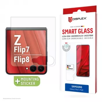 E.V.I. DISPLEX Smart Glass for Samsung Galaxy Z Flip7/Z Flip8 – 9H Tempered Glass Screen Protector (Clear, 0.33 mm)