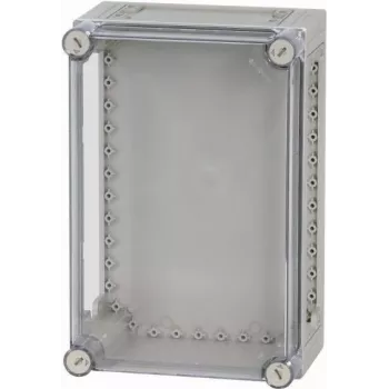 Eaton CI43-150 Wall-Mounted Enclosure, Polycarbonate, Grey with Transparent Door, IP65, 150x150x130mm 022273