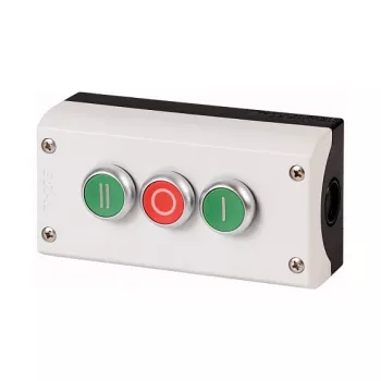 Eaton M22-I3-M1 Illuminated Pushbutton, 3NO+3NC, Green, 22.5 mm, IP69K