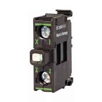 Eaton M22-LEDC230-W LED Indicator Light, White, 230V AC, 22.5mm, Screw Terminals, IP66/67/69K, Black Bezel
