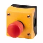 Eaton M22-PV/KC02/IY Emergency Stop Pushbutton, Red/Yellow, Screw Terminal, Plastic, IP66/IP69