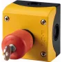Eaton M22-PVS/KC11/IY Emergency Stop Mushroom Head Key-Operated Switch, 1NC/1NO, 22.5mm, IP66, Red