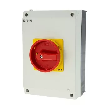 Eaton P3-63/I4/SVB 3-Pole Main Switch with Emergency Stop, 63 A, Surface Mount, IP65