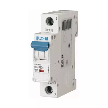 Eaton PXL-B20/1 Miniature Circuit Breaker 20A 1-Pole Type B 10kA DIN Rail Mount