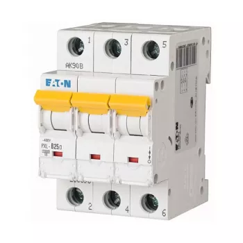 EATON PXL-B25/3 Miniature Circuit Breaker 3-Pole 25A Type B 10kA