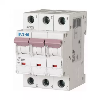 Eaton PXL-B32/3 Miniature Circuit Breaker 32A 3-Pole B-Characteristic 6kA
