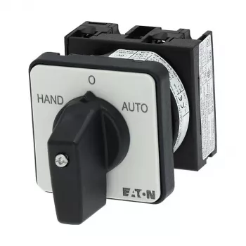 Eaton T0-1-15431/E 1-Pole Cam Switch 20A, 690V AC, Black/Grey, Front Mount, IP65