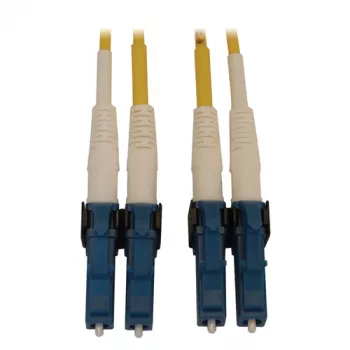 Eaton Tripp Lite Series N370X-01M 400G Duplex Singlemode 9/125 OS2 Switchable Fiber Optic Cable (LC/UPC M/M, 1m, LSZH, Yellow)