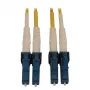 Eaton Tripp Lite Series N370X-01M 400G Duplex Singlemode 9/125 OS2 Switchable Fiber Optic Cable (LC/UPC M/M, 1m, LSZH, Yellow)