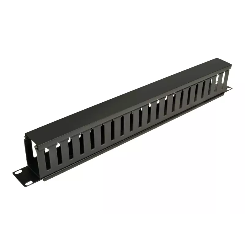 Eaton Tripp Lite Series Rack Enclosure Horizontal Cable Manager (Finger Duct) 1URM - Black - 1U - 19 in