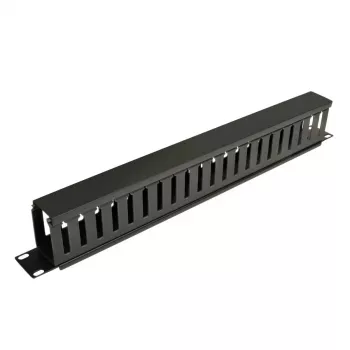 Eaton Tripp Lite Series Rack Enclosure Horizontal Cable Manager (Finger Duct) 1URM - Black - 1U - 19 in