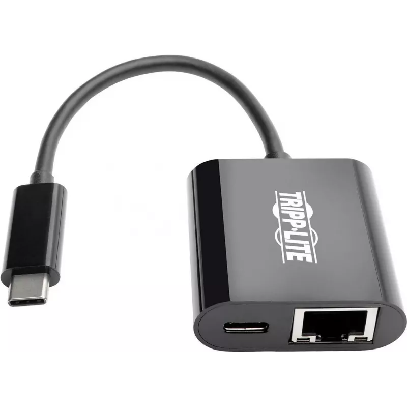 Eaton Tripp Lite U436-06N-GB-C USB-C to Gigabit Ethernet Adapter with USB-C PD Charging - Thunderbolt 3 - Black