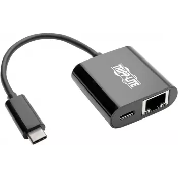 Eaton Tripp Lite U436-06N-GB-C USB-C to Gigabit Ethernet Adapter with USB-C PD Charging - Thunderbolt 3 - Black