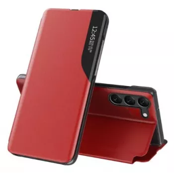 Eco Samsung Galaxy S23+ with a Flip Stand Leather View Case Red