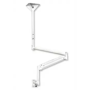 EDBAK MSA01w-B Height-Adjustable Ceiling Mount with Swivel Arm for 10-29 inch Displays, 15 kg, Black