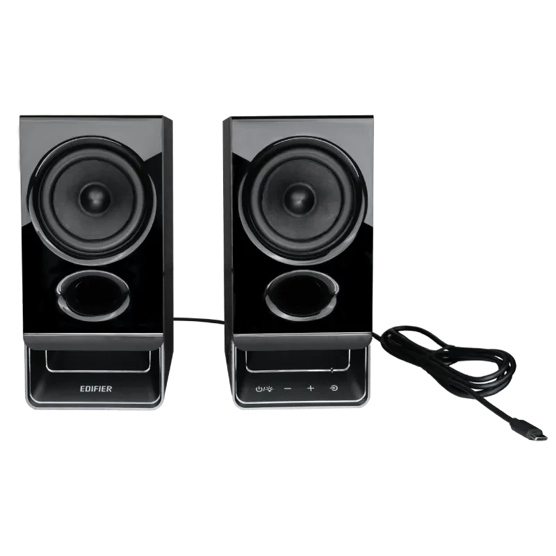 Edifier R20BT Compact Bluetooth 2.0 Speakers with Ambient Light, Black