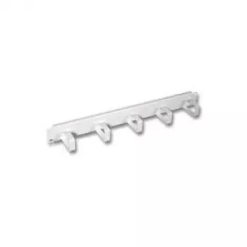 EFB 19 inch 1U Cable Management Panel with 5 Plastic Brackets, RAL 7035 Light Grey 699992