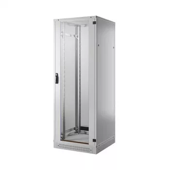 EFB 19-inch Network Cabinet Set PRO 42U, 800x1000 mm, RAL7035, 4-Fan Roof Unit, Power Supply + Plinth