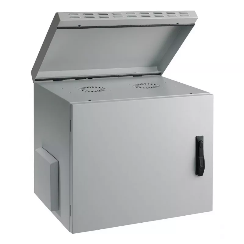 EFB 19-inch Wall-Mount Cabinet IP55 12U Glass Door Depth 600 mm RAL7035