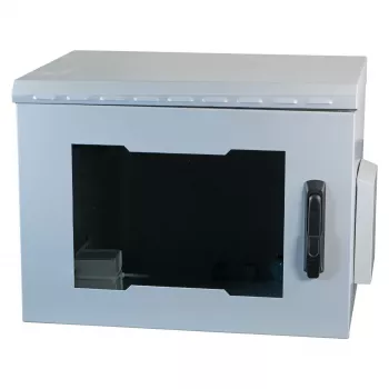 EFB 19-inch Wall-Mount Cabinet IP55 12U Glass Door Depth 600 mm RAL7035