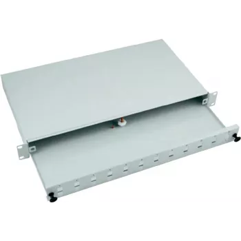 EFB 24-Port SC Duplex Rack-Mount Splice Box with Pull-Out Front, Light Grey RAL 7035, 1U (53600.3)