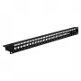 EFB Distribution Panel 19 inch 1U 24-Port Shielded Cat.6A Black RAL9005