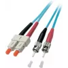 EFB Duplex Fiber Patch Cable SC-ST OM3 50/125µm LSZH Aqua 5m